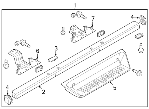 2022 Ford Bronco STEP ASY Diagram for N2DZ-16450-BA