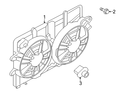 2010 Mercury Mariner Cooling System, Radiator, Water Pump, Cooling Fan Diagram