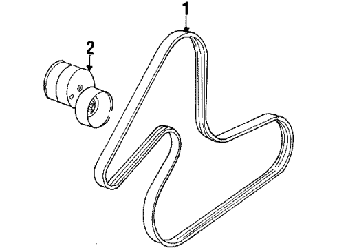 1998 Mercury Sable Belts & Pulleys Diagram