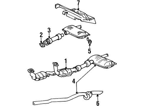 2001 Ford Windstar Catalytic Converter Assembly Diagram for 2F2Z-5F250-A