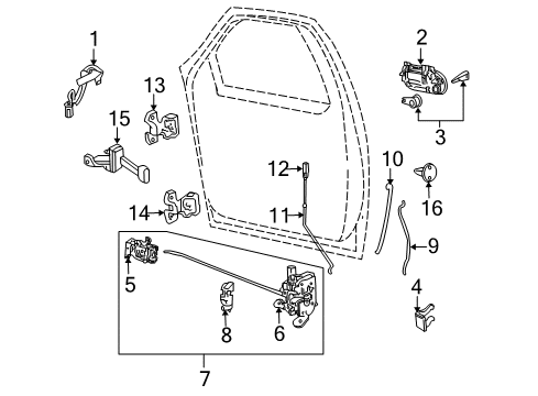 2008 Lincoln Mark LT Check Assembly - Door Diagram for 6L3Z-1522886-AA