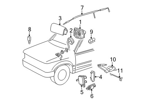 2007 Ford Escape Air Bag Components Diagram