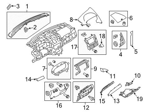 2013 Lincoln MKT Cover Assembly Diagram for DE9Z-7404459-AA