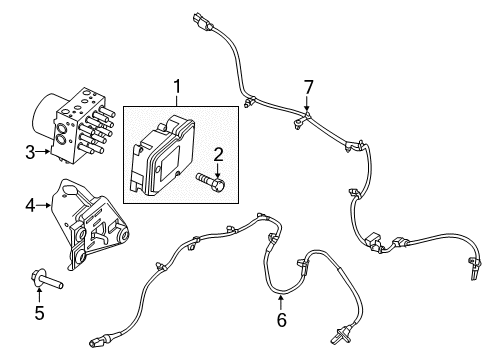 2013 Lincoln MKX ABS Components Diagram 2 - Thumbnail