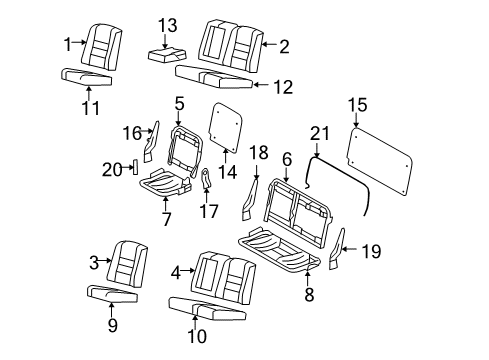 2007 Ford F-350 Super Duty Seat Back Cover Assembly Diagram for 7C3Z-2666600-KB