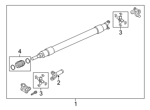 2022 Ford F-250 Super Duty Drive Shaft - Rear Diagram