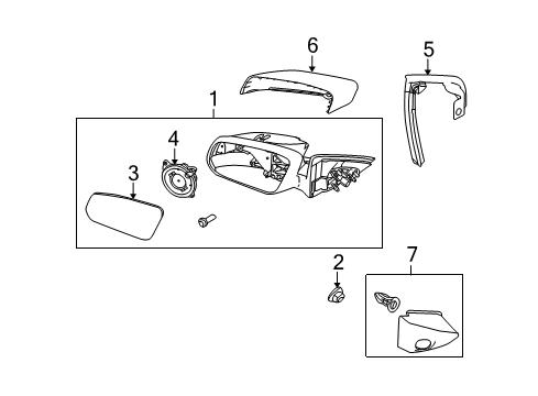 2012 Ford Mustang Outside Mirrors Diagram