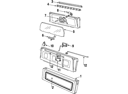 1985 Ford Bronco Tail Gate Diagram