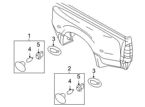 2010 Ford F-250 Super Duty Retainer - Bulbs Diagram for F81Z-15A436-AA