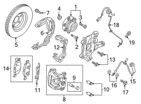 2023 Lincoln Nautilus Front Brakes Diagram