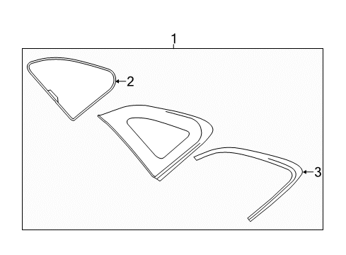 2018 Lincoln MKC Quarter Panel - Glass & Hardware Diagram