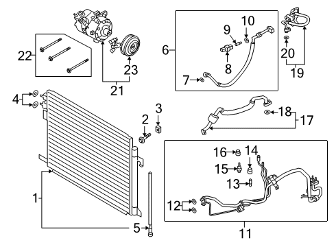 2023 Lincoln Aviator A/C Compressor Diagram