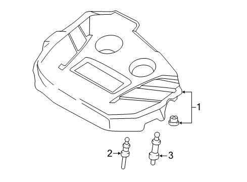 2015 Lincoln MKC Engine Appearance Cover Diagram