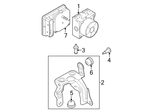 2023 Ford Maverick CONTROL ASY - ABS HYDRAULICS Diagram for PZ6Z-2C286-A