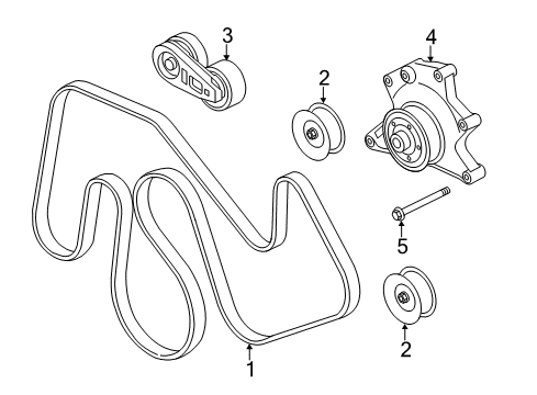 2019 Ford F-350 Super Duty Belts & Pulleys Diagram