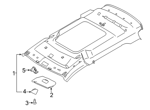 2016 Ford Transit Connect Interior Trim - Roof Diagram 4 - Thumbnail