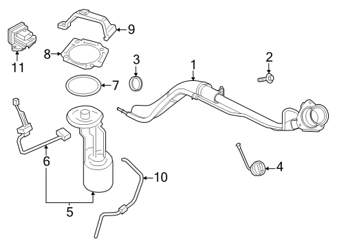 2023 Ford F-250 Super Duty Fuel System Components Diagram 3 - Thumbnail