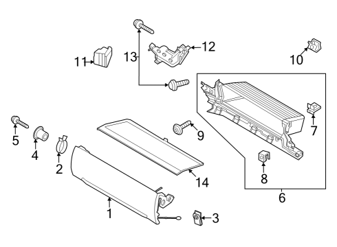 2023 Ford F-150 Lightning Glove Box Diagram