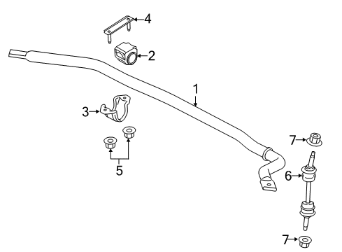 2020 Ford F-150 Stabilizer Bar & Components - Front Diagram 1 - Thumbnail