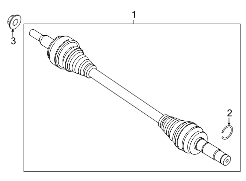 2020 Ford Explorer Drive Axles - Rear Diagram