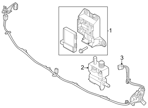 2024 Ford Mustang Electrical Components - Front Bumper Diagram 1 - Thumbnail