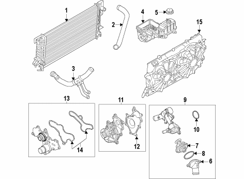 2012 Ford F-150 Cooling System, Radiator, Water Pump, Cooling Fan Diagram