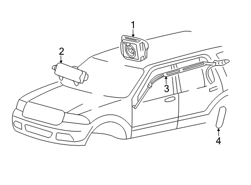 2007 Ford Expedition Air Bag Components Diagram 1 - Thumbnail