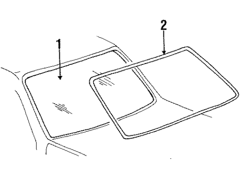 1995 Ford Ranger Windshield Glass, Reveal Moldings Diagram