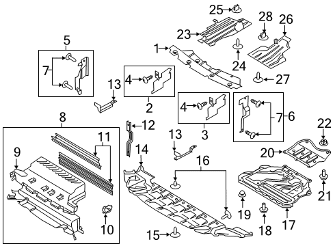 2017 Ford Escape Splash Shields Diagram