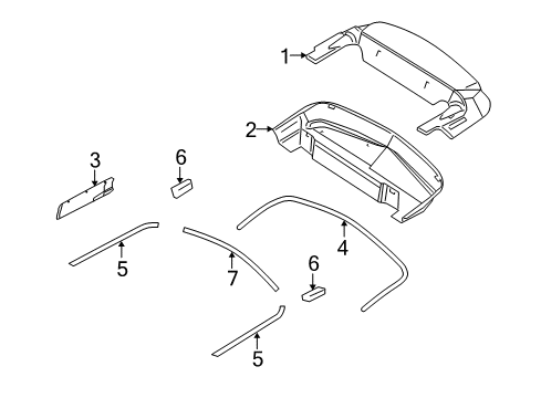 2010 Ford Mustang Hood Assembly Diagram for 4R3Z-7654400-AAA