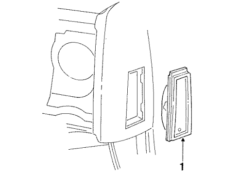 1987 Ford LTD Crown Victoria Side Marker Lamps Diagram