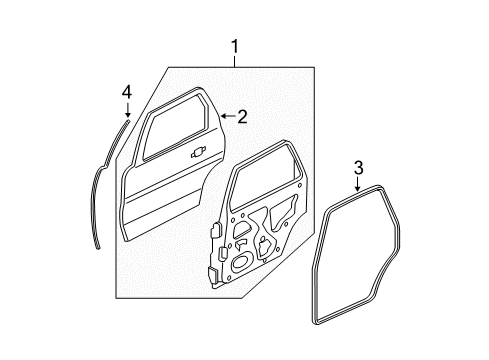 2009 Ford Escape Rear Door Diagram