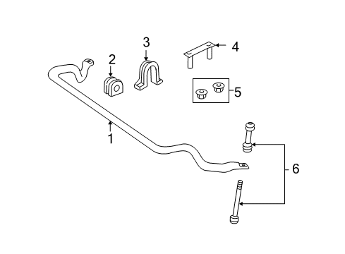 2017 Ford Expedition Stabilizer Bar & Components - Front Diagram