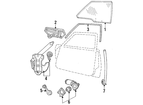 1990 Mercury Colony Park Front Door Diagram 1 - Thumbnail