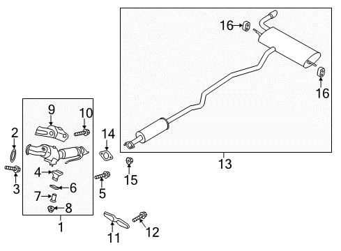 2014 Ford Fusion Exhaust Components Diagram