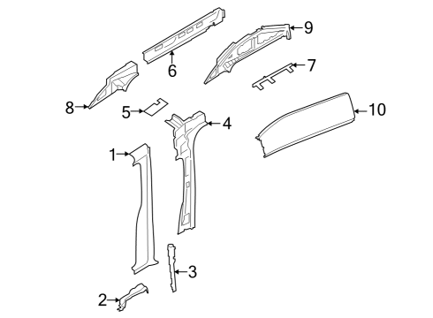 2023 Ford E-Transit Center Pillar Diagram