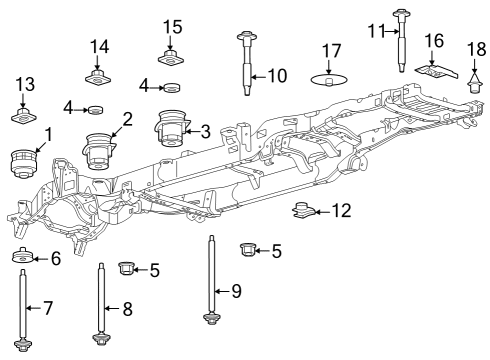 2023 Ford F-350 Super Duty Frame & Components Diagram