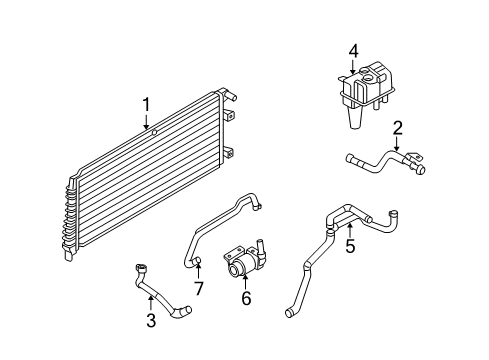 2009 Ford Escape Radiator & Components Diagram