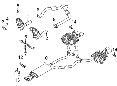 2023 Lincoln Aviator Exhaust Components Diagram