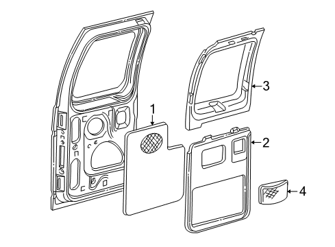 2006 Ford E-250 Interior Trim - Back Door Diagram