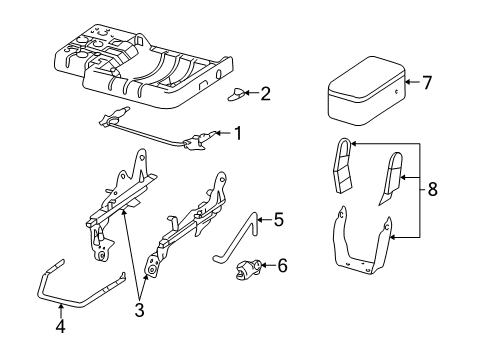 2010 Ford Ranger Armrest Assembly Diagram for 6L5Z-10644A22-AA