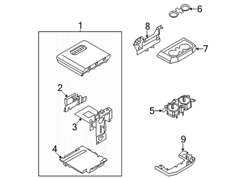 2021 Ford F-150 ARMREST ASY - CONSOLE Diagram for ML3Z-1506024-CG