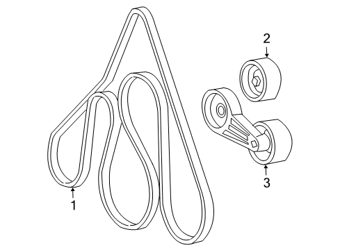 2008 Ford F-350 Super Duty Belts & Pulleys Diagram