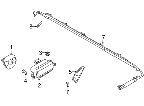 2022 Ford Bronco Air Bag Components Diagram