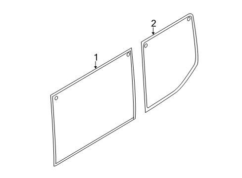 2019 Ford Transit-250 Side Panel - Glass & Hardware Diagram