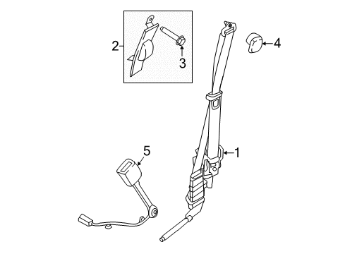 2015 Ford F-150 Seat Belt Diagram 1 - Thumbnail