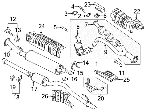 2019 Ford Transit-250 Exhaust Components Diagram