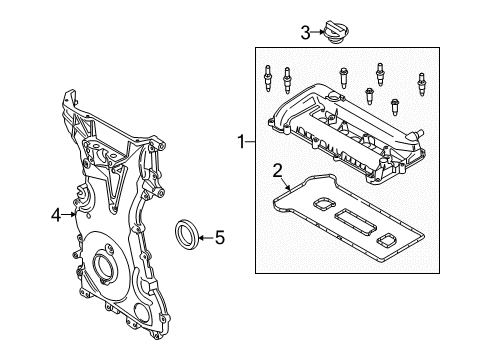 2011 Ford Transit Connect Valve & Timing Covers Diagram