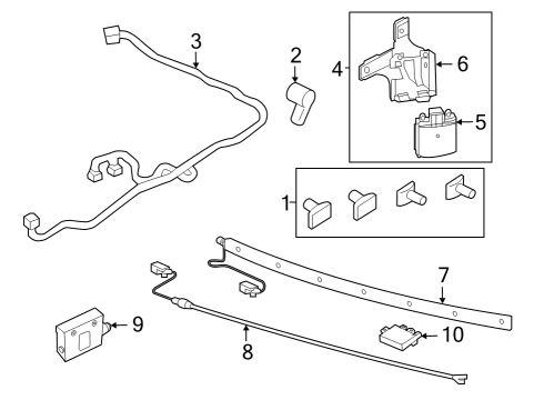 2020 Ford Explorer Electrical Components - Rear Bumper Diagram