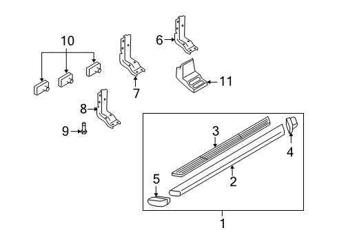 2008 Ford F-250 Super Duty Step Assembly Diagram for 4C3Z-16458-AA